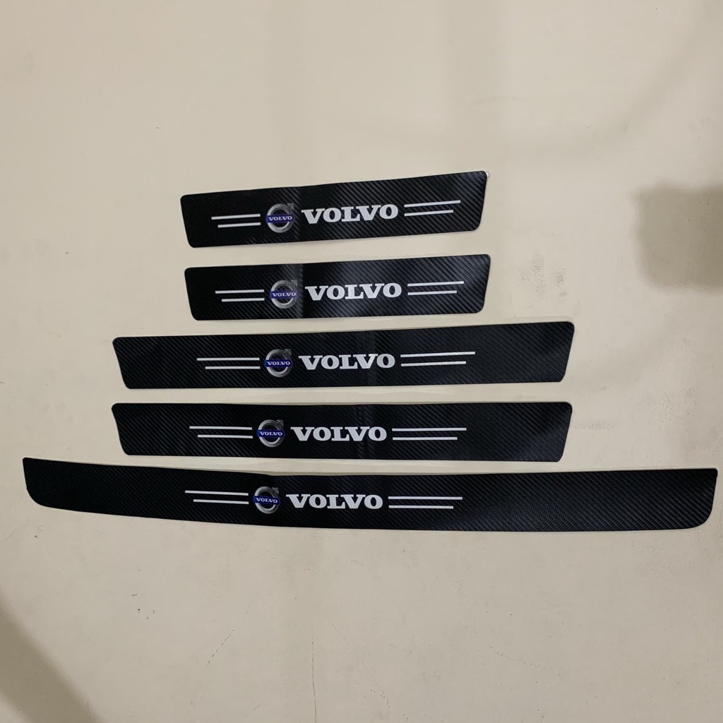 Bộ Nẹp Dán Bậc Cửa, Cốp Vân Carbon Xe Volvo Bảo Vệ Chống Trầy Xước