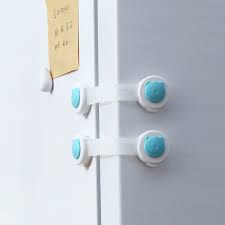 Dây Khoá Gài Tủ Lạnh, Khoá Ngăn Kéo Hộc Bàn, Móc khóa chốt Tủ Đồ Nhựa Cứng ABS Chắc Chắn An Toàn Ngăn Bé Tự Ý Mở Cửa