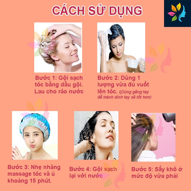 Kem Ủ, Xả Tóc PINKY PINKY Dưỡng Tóc Siêu Mềm Mượt Phục Hồi Tóc Hư Tổn Nội Địa Trung