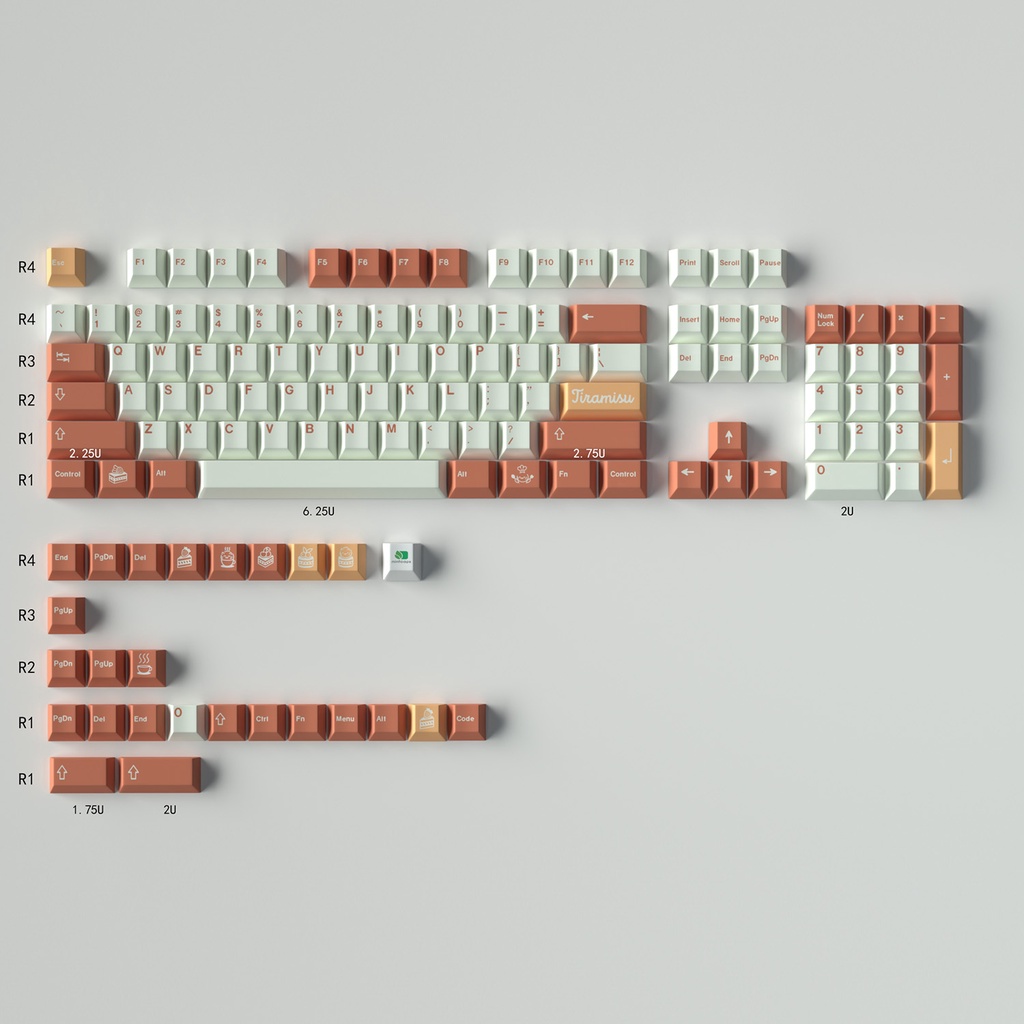 Gmk Tiramisu PBT Nắp Đậy Bàn Phím Cơ Khí Nhuộm Màu Cherry Cho GMMK pro