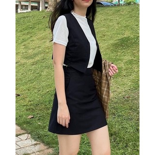 Áo Gile Croptop RUCHAN