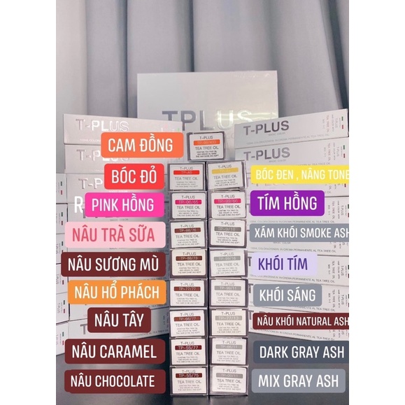 Màu Nhuộm Nâu Trà Sữa - Màu Nhuộm Hồng Trà Sữa 88/76 Tplus