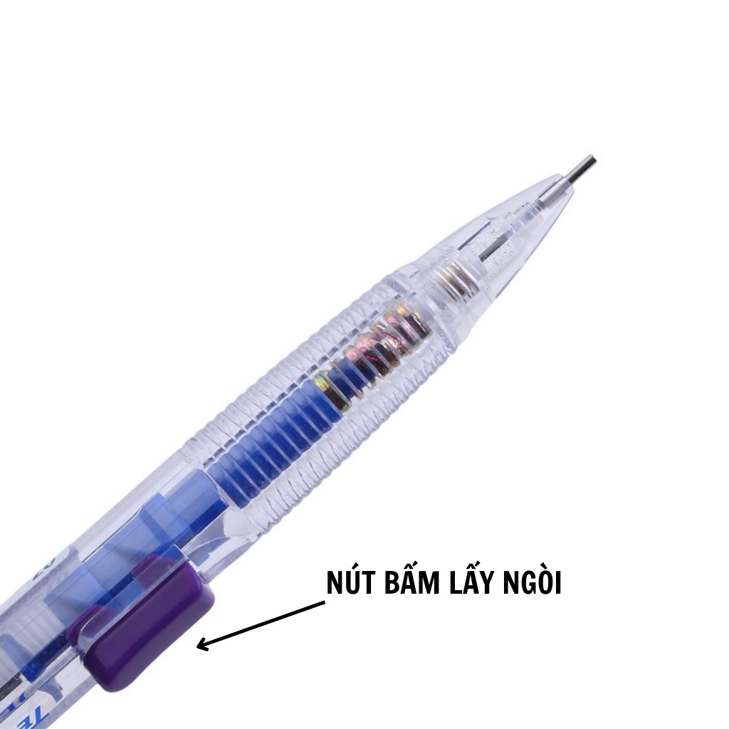 Bút chì kim Pentel TECHNICLICK, viết chì bấm giữa thân ngòi 0.5mm/ 0.7mm các màu vỏ