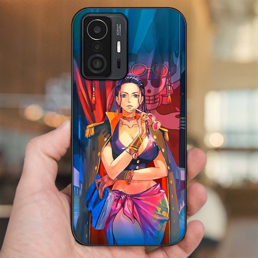 Ốp lưng Xiaomi 11T Pro 5G viền đen in hình Nico Robin One Piece Đảo Hải Tặc