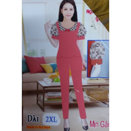 Bộ tay ngắn quần dài thun cotton mịn(CM),mịn gân(MG),thun ý(TY),Solen lạnh(SL) dưới 62kg