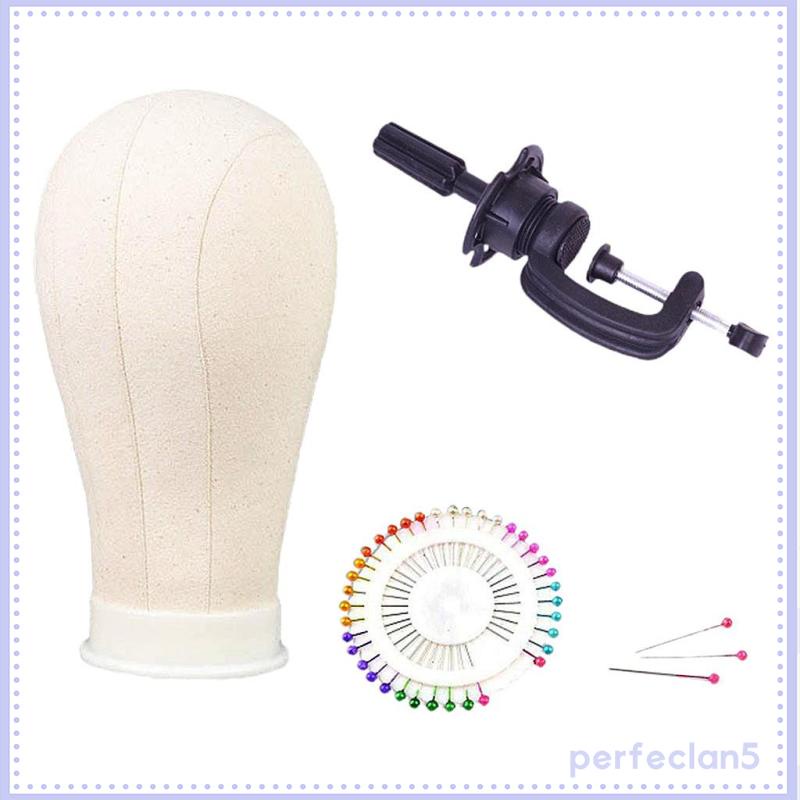 Đầu Ma Nơ Canh Vải Canvas 21inch Dùng Làm Tóc / Khô / Tạo Kiểu Tóc