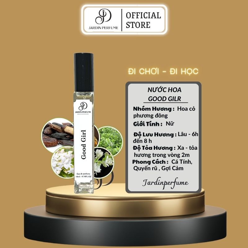 Nước hoa GOOD GIRL cá tính nồng nàn quyến rũ gợi cảm thơm lâu dạng xịt | Body Mist Nữ By JARDIN PERFUME
