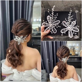 Cài hoa kết cườm 60k/1 cái, cài tóc cô dâu ngày cưới