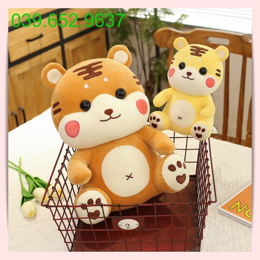 Gấu Bông Hình Con Hổ Bông Siêu Mền Mịn, Thú Nhồi Bông Hổ 23cm Thích Hợp Làm Qùa Tặng Bé