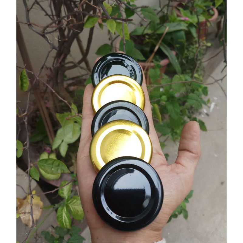 nắp thiếc chuyên dành nắp cho các loại hũ thủy tinh 75ml tròn , 100ml lục giác , chai 200ml