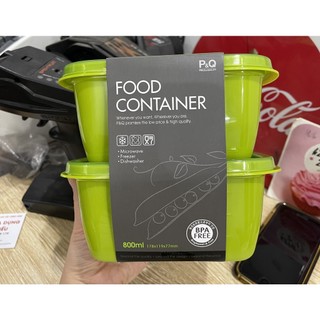 Set 2 hộp bảo quản thực phẩm P&Q LocknLock 800ml