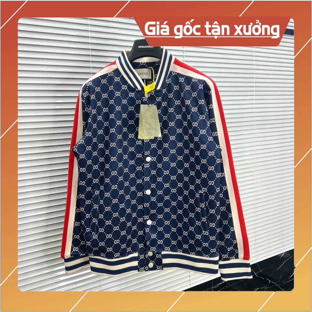 Áo Khoác Bomber GUCCI LV thêu nét họa tiết cực sịn