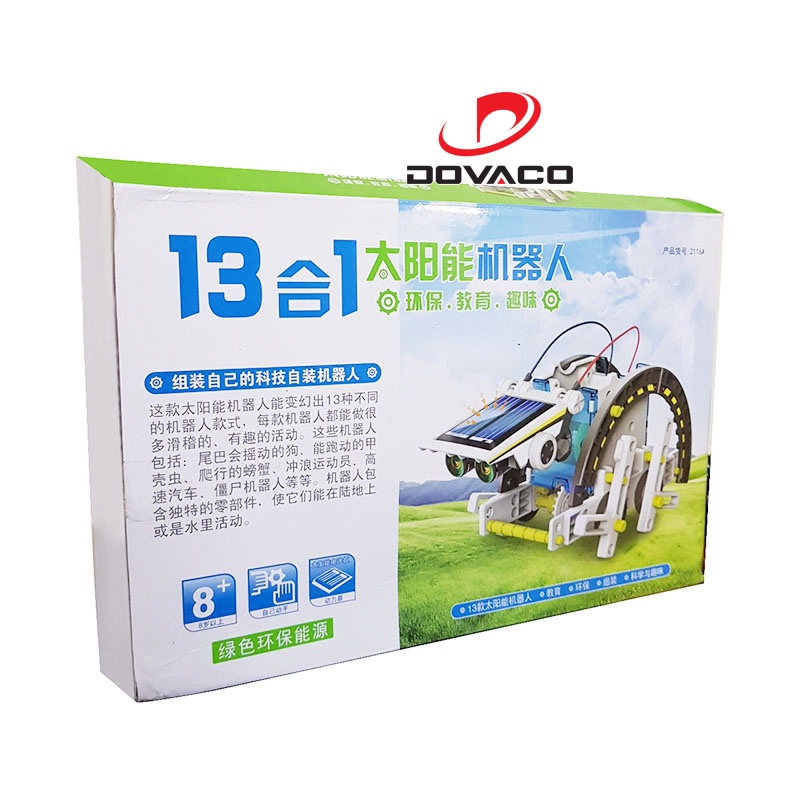 Đồ chơi trẻ em Bộ Robot lắp ghép 13 in 1 chạy bằng năng lượng mặt trời