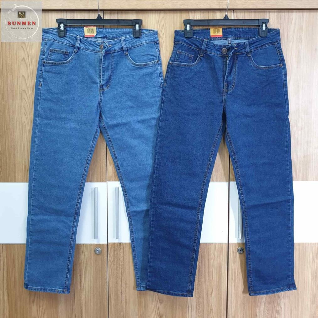 Quần Jean Nam Ống Suông Trung Niên Chất Bò Đẹp Túi Xéo SUNMEN Size Từ 28-36,Phù Hợp Mặc Đi Làm,Đi Chơi,Dự Tiệc ⚡
