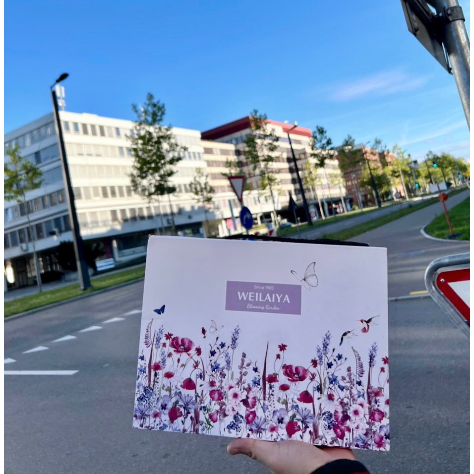 Hộp quà tím mẫu mới nhất của Weilaiya kích thước 30x20x10