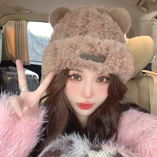 Mũ len nữ JINA nón len nam nữ trùm đầu lông thỏ beret thời trang hàn quốc mùa đông