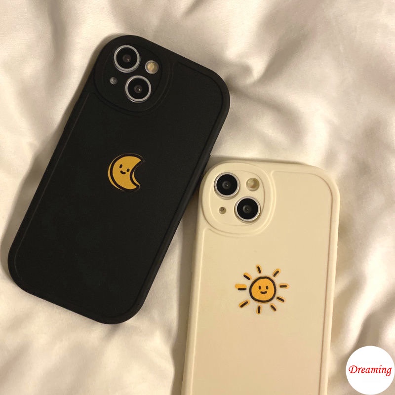 Ốp Lưng Điện Thoại cho iPhone 14 13 12 11 Pro X XR XS Max SE 2020 6 6S 7 8 Plus Oval Big Eye Soft Phone Case Motif Dễ thương Mặt trăng và Mặt trời | BigBuy360 - bigbuy360.vn