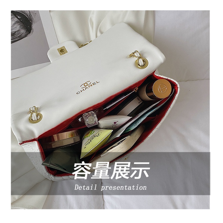 Túi Xách Đeo Chéo Hình Vuông Cỡ Nhỏ Phối Dây Đeo Sợi Xích Thời Trang 2022 Cho Nữ