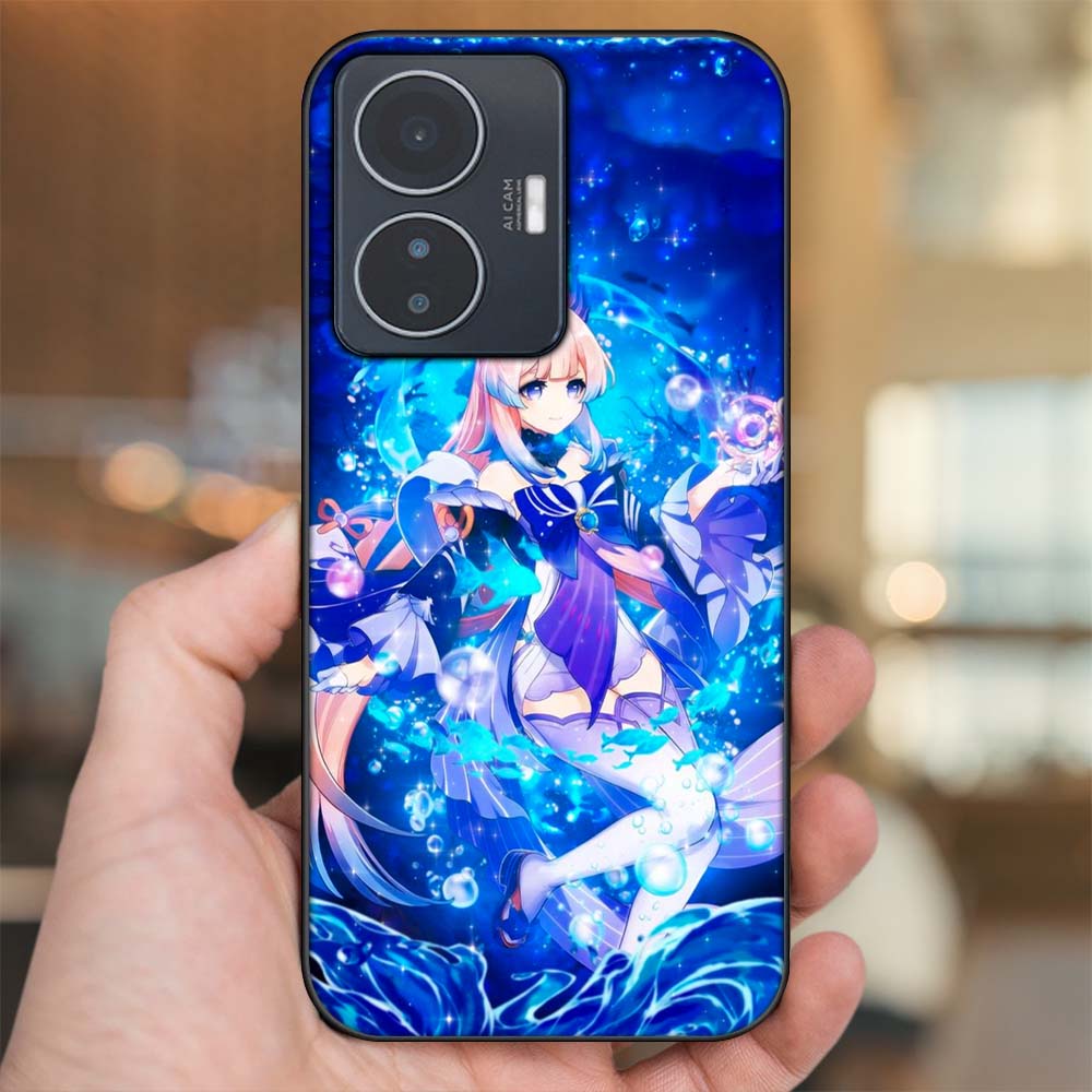 Ốp lưng Vivo Y55 2022 viền đen in hình Sangonomiya Kokomi Genshin Impact