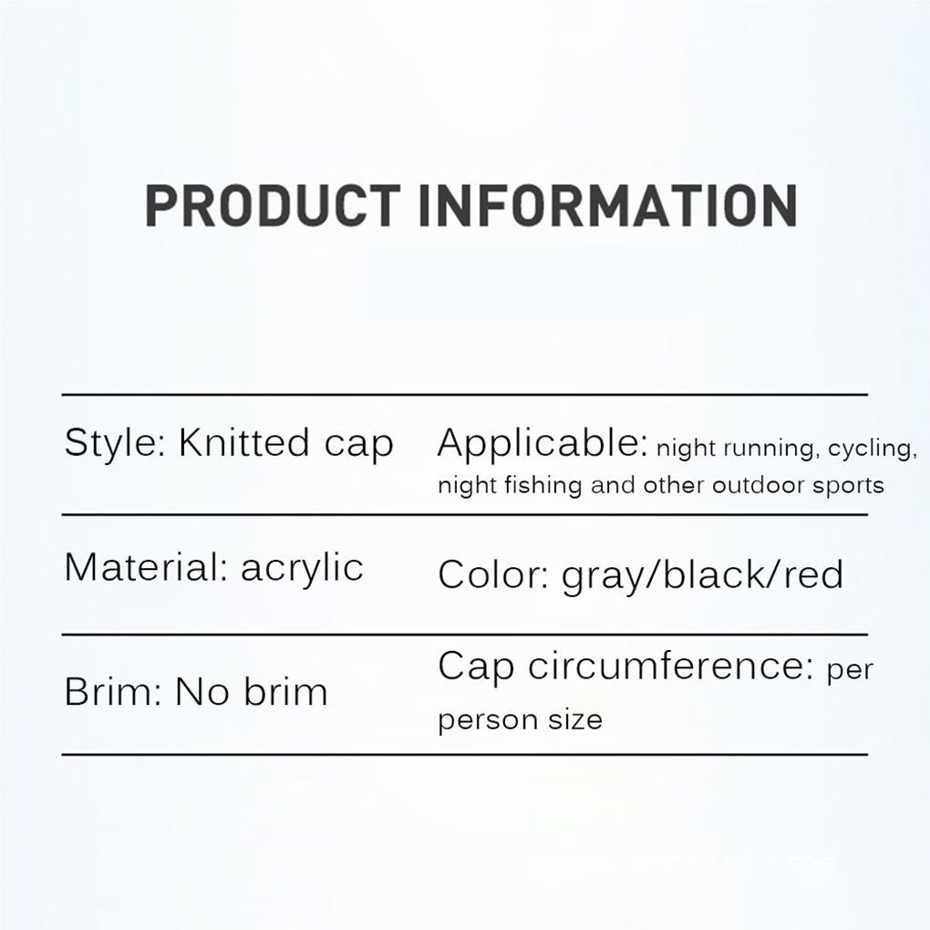 Mũ Dệt Kim Phát Sáng Giữ Ấm Tiện Dụng Khi Đi Câu Cá