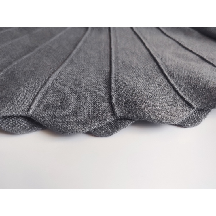 Chân Váy Dệt Kim Màu Đen / Xám Thời Trang Thu Đông Dành Cho Bé Gái 1-15 Tuổi