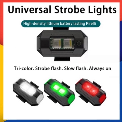 Đèn Nhấp Nháy Cảnh Báo Gắn Xe Máy Kiểu Máy Bay Điều Khiển Từ Xa Có Thể Sạc Lại