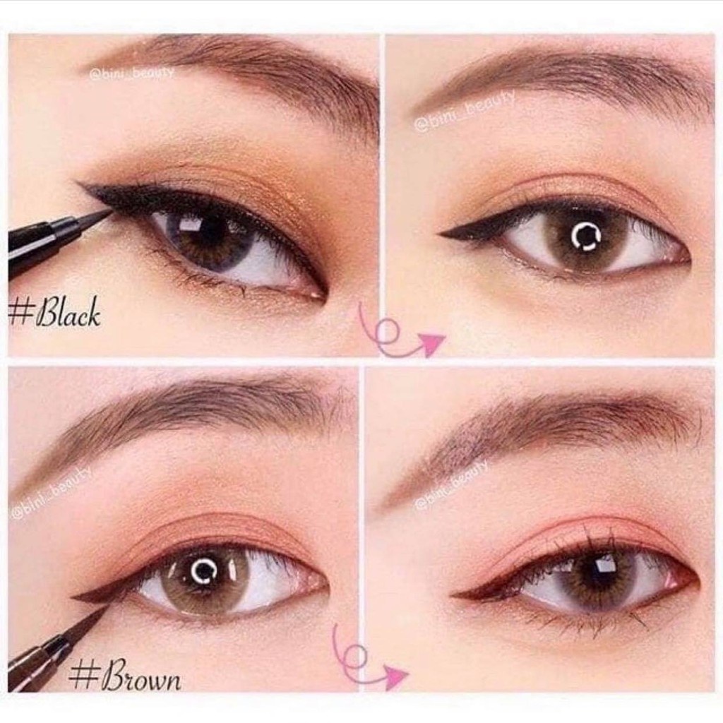 Bút dạ kẻ mắt nước siêu mảnh không lem trôi The Face Shop Ink Graffi Brush Pen Liner