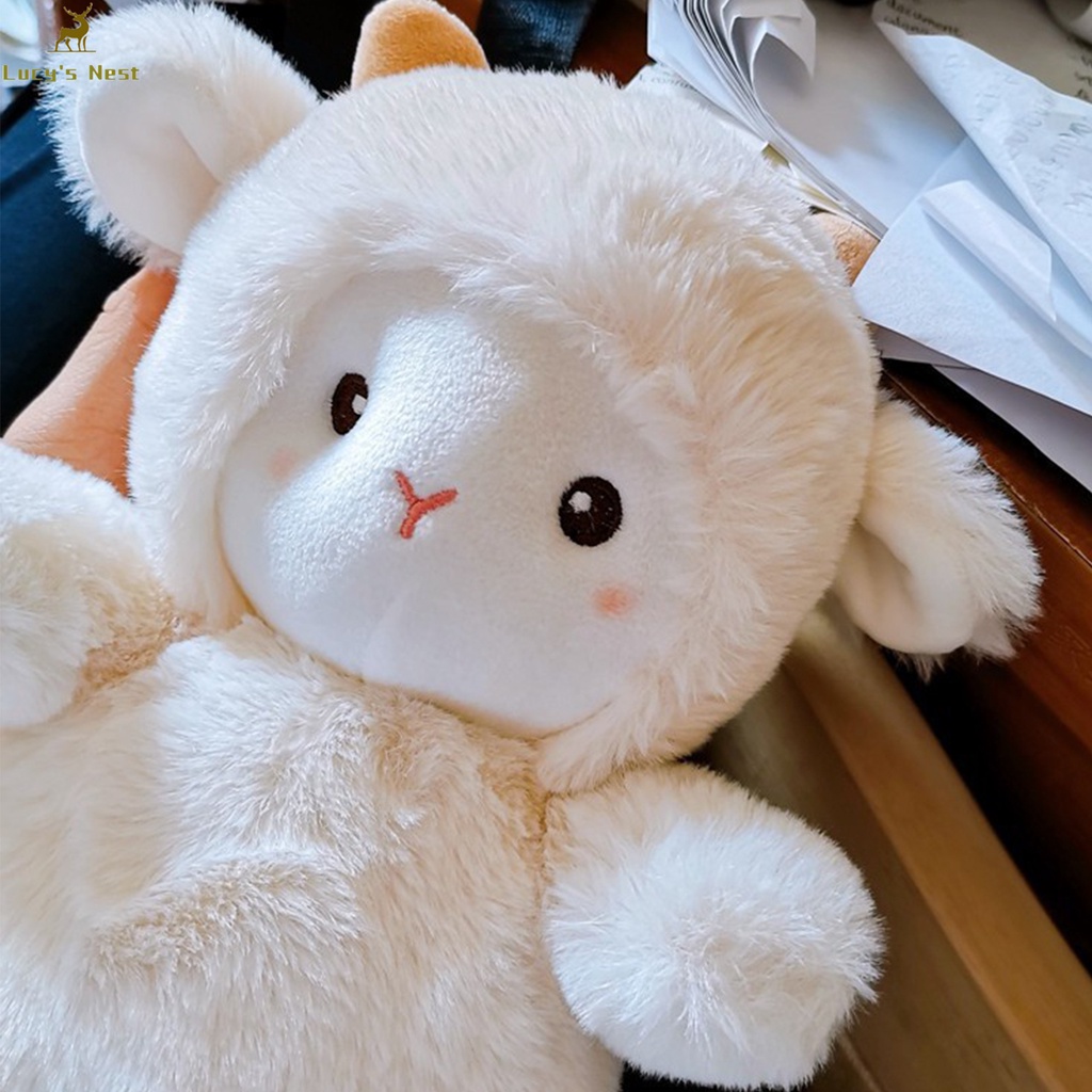 Thú Nhồi Bông Hình Con Cừu Mềm Mại Dễ Thương Cho Bé