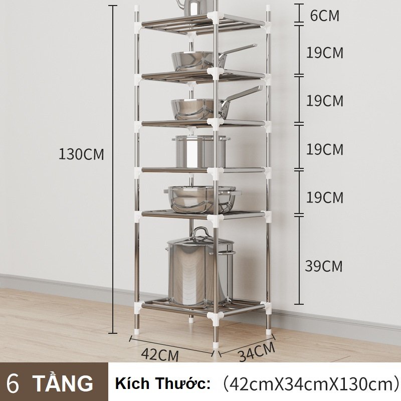 Kệ Để Xong Nồi Inox 3,4,5,6 tầng Inox Đa Năng Tiện Dụng