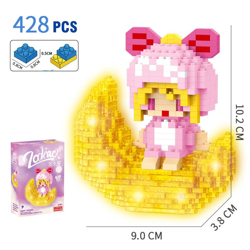 Mô Hình Lắp Ráp 12 Cung Hoàng Đạo Phát Sáng Mini 3D Đồ Chơi Ghép Xếp Hình Chòm Sao Chiêm Tinh Zodiac