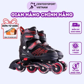 Giày patin trẻ em Centosy Papasion A3 cao cấp 8 bánh phát sáng, form chắc chắn