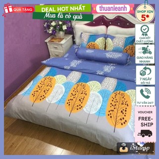 Bộ ga gối Coton poly nhiều mẫu bắt mắt, 1m8,2m