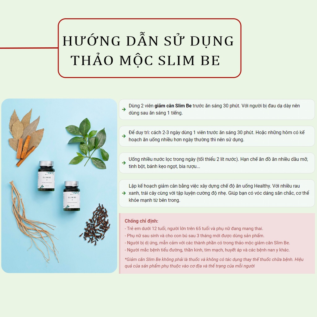 Thảo Mộc Giảm cân Slim Be Của Bealive Trà Giảm Cân Cấp Tốc Cho Người Cơ Địa Khó Giảm Lờn Thuốc | BigBuy360 - bigbuy360.vn