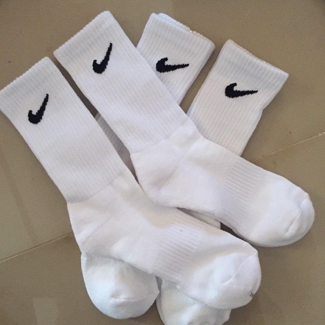 Tất cao cổ dệt kim nike kiểu dáng thể thao, thấm hút mồ hôi