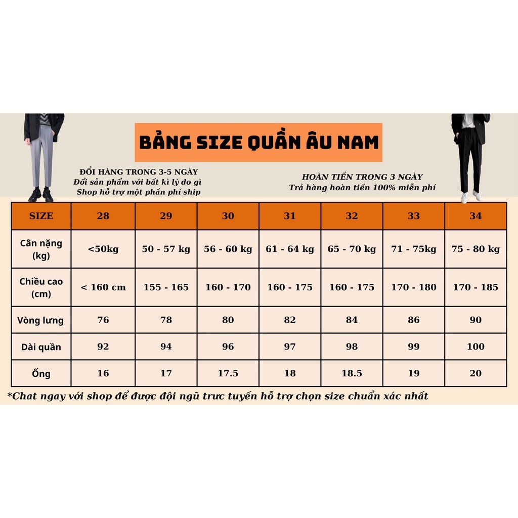 Quần âu nam vải lụa hàn co giãn, ống rộng không nhăn không xù loại tây âu Premium thời trang