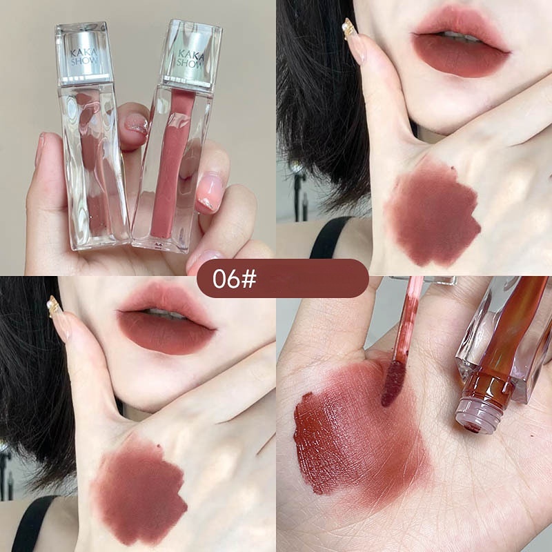 Son Bóng Kakashow 12 Màu Trong Suốt Dưỡng Ẩm Chống Thấm Nước