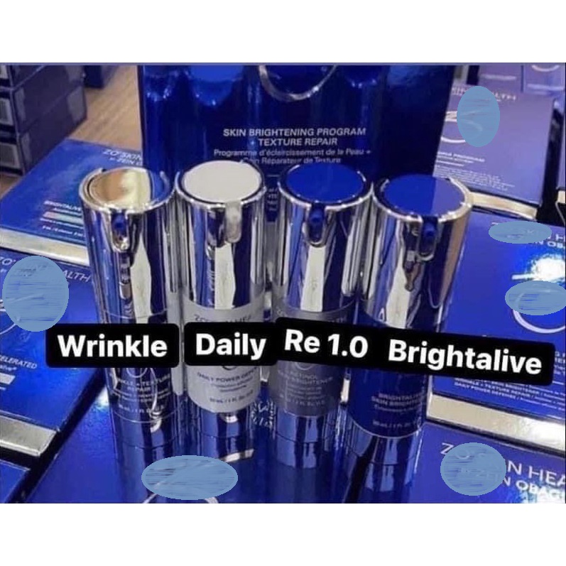 Set 4 Lọ Z⭕ Brightalive, Wrinkle, Daily, Retinol 1% 30ml Tiệm Cô Chi