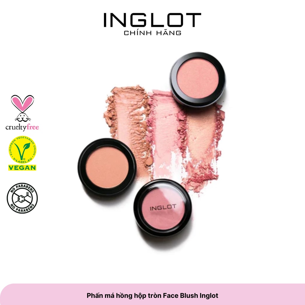 Phấn má hồng hộp tròn phấn mịn bám lâu màu chuẩn Radiant Skin Face Blush Inglot (2.5g)