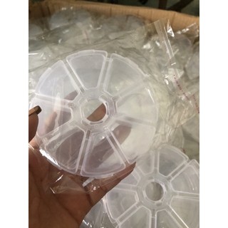 Hộp tròn 8 ô đựng mi nail