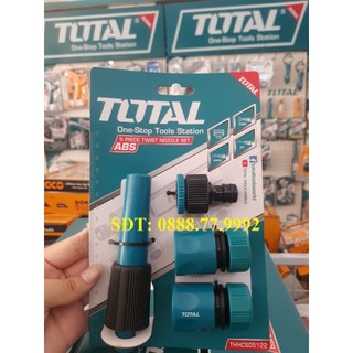 Bộ năm khớp nối TOTAL THHCS05122 khớp nối vòi xịt rửa gồm 2 đầu nối nhanh 1/2'' nhựa và 1 khớp nối 1/2 inch