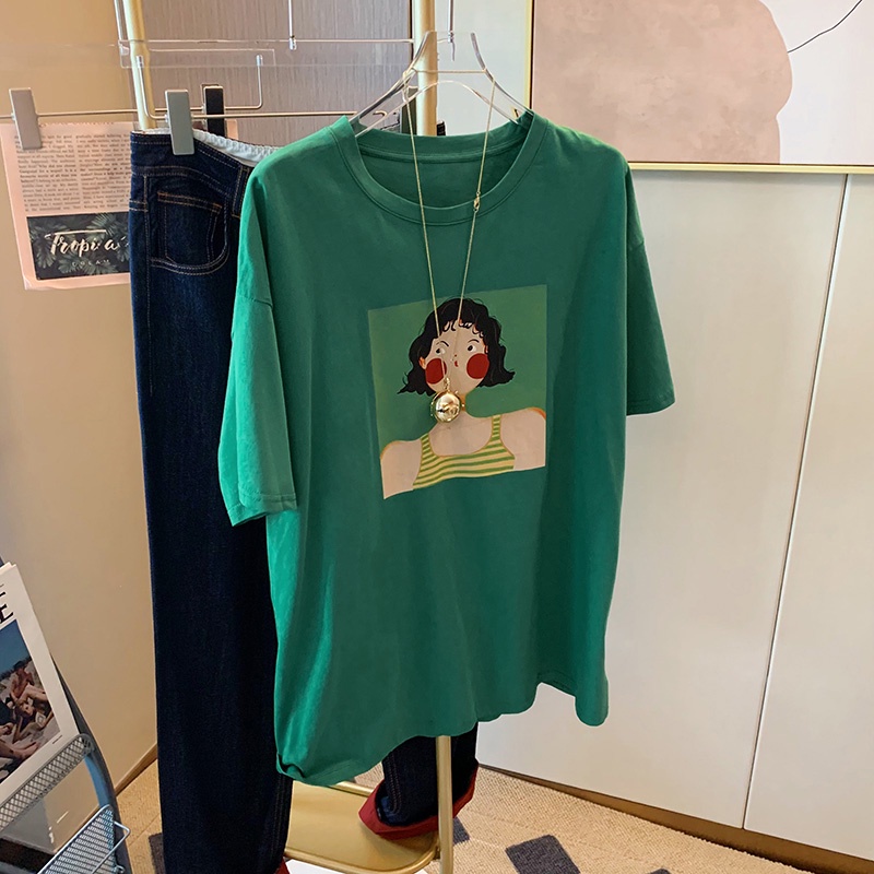 NRVP Áo Thun 100% Cotton Tay Ngắn Dáng Rộng