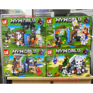 Xếp hình non Minecraft MyWorld căn phòng ma quái LB619