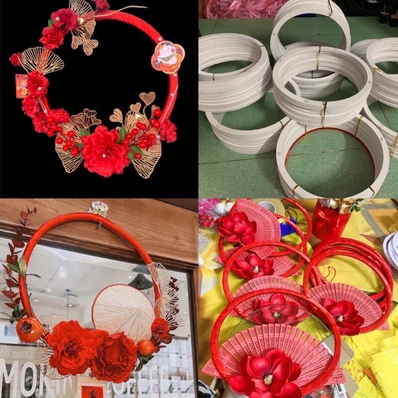 Phôi vòng trắng làm vòng hoa trang trí