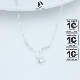 Dây chuyền bạc nữ Sao đính đá chất liệu bạc 925 thời trang phụ kiện trang sức nữ Miêu Bạc D400806