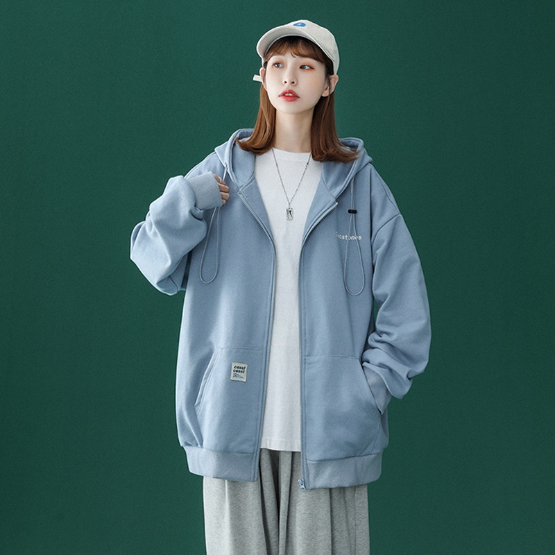 NRVP Áo KhoáC Hoodie Tay DàI KiểU DáNg Thể Thao Cho Nữ