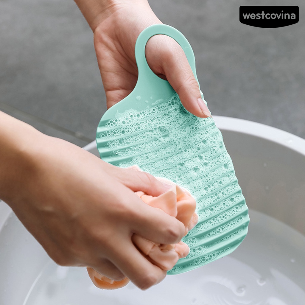 [WEST]⚘Bảng Giặt Đồ Mini Bằng Silicone Dày Dặn Chống Trượt Tiện Dụng