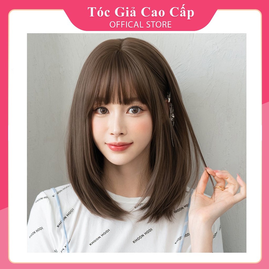 Tóc giả nguyên đầu cúp bầu 40cm , H6104