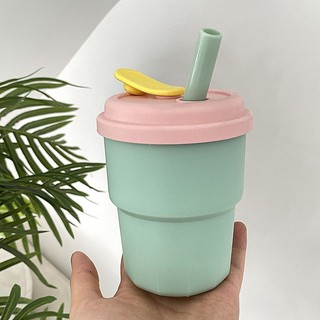Bình Nước Silicone 400ML Kèm Ống Hút JP5