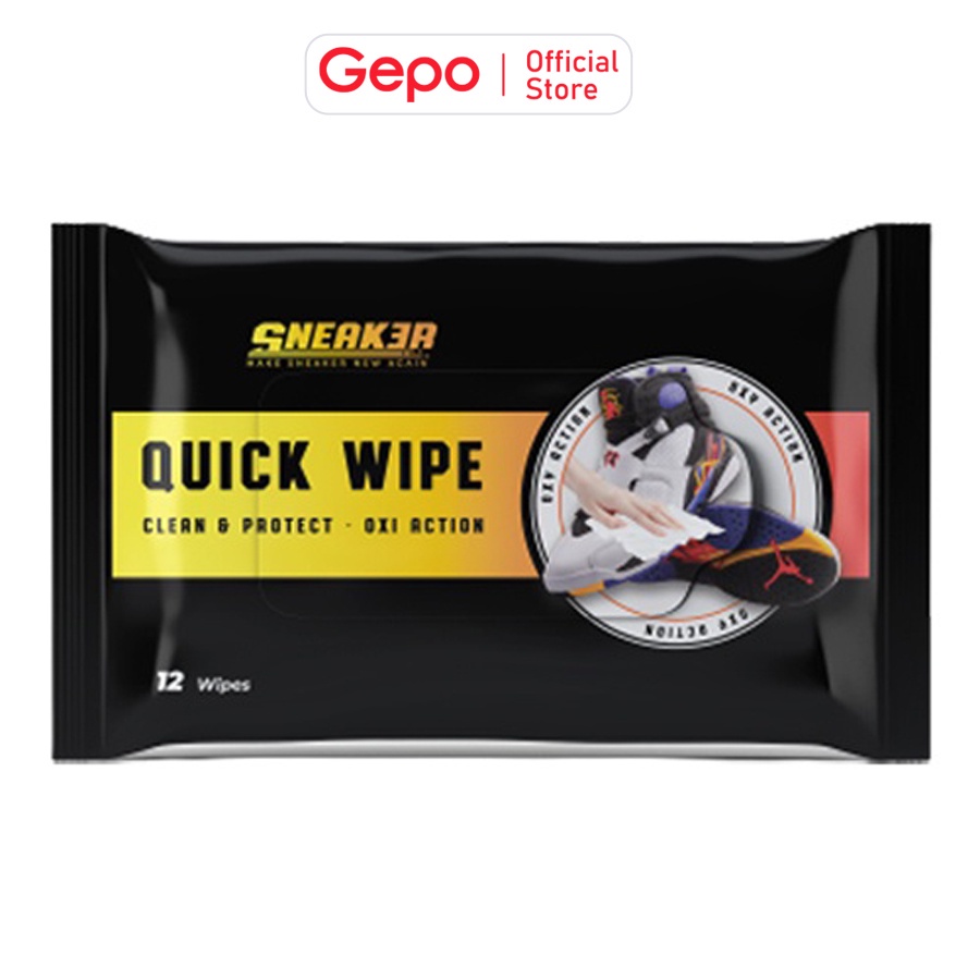 Khăn Lau Sạch Giày Nhanh Quick Wipe Sneak3r Công Nghệ Oxi Aciton