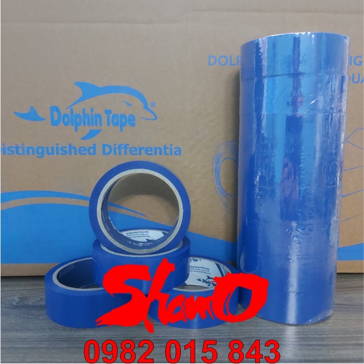 Băng keo xanh dương  – Băng dính xanh trơn OPP chuyên dùng trong đóng gáy sổ sách và đóng gói cod